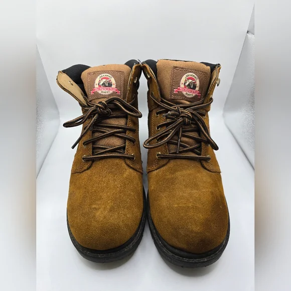Brahma Bravo Brown Suede Keather Work Boots. Lace-Up Safety Ankle Boots. Mens10M - Picture 2 of 16